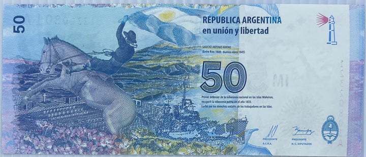 Argentina 2015 50 Pesos P-362 UNC