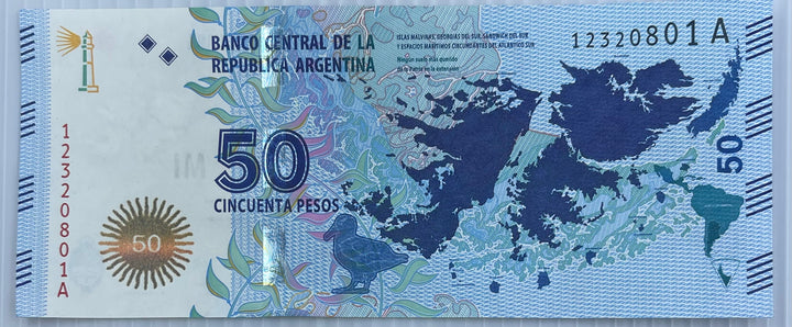 Argentina 2015 50 Pesos P-362 UNC