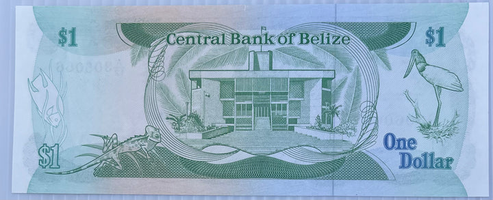 Belize 1987 1 Dollar P-46c UNC QEII World Banknote Currency