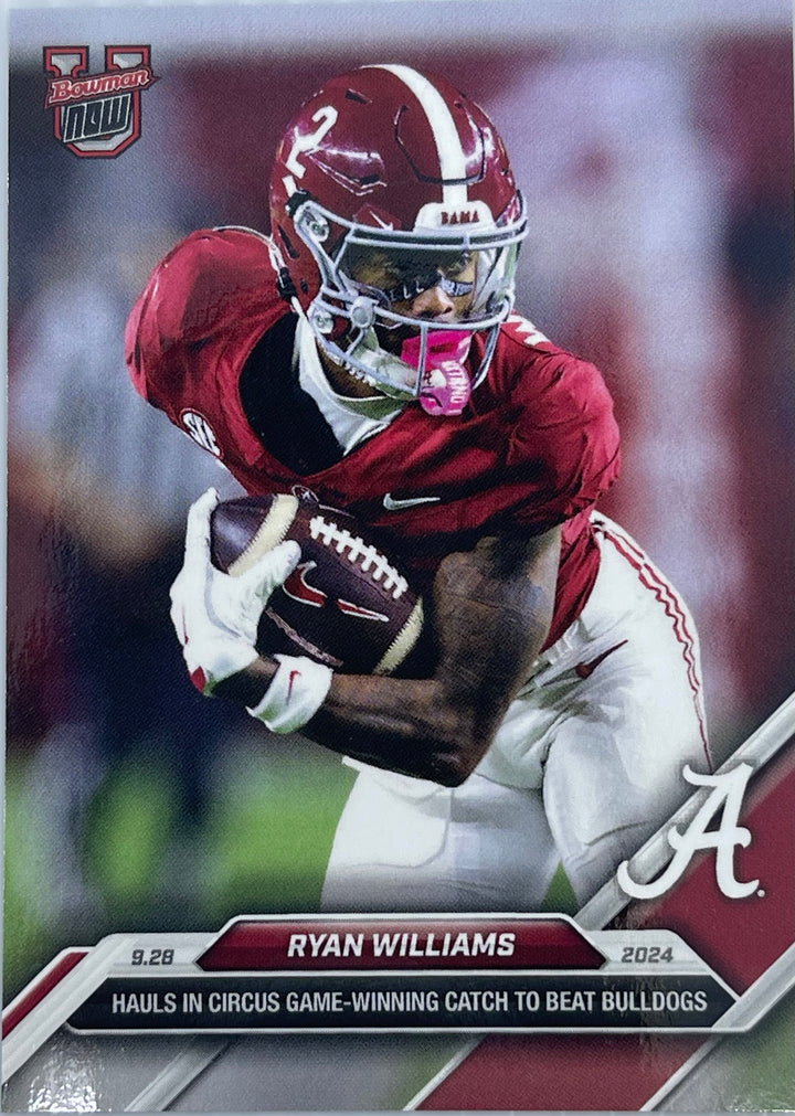 Ryan Williams - 2024 Bowman U NOW® Football Card 19 Alabama