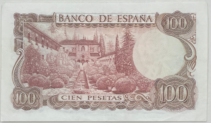 1970 Spain 100 Pesetas P-152 Used World Banknote