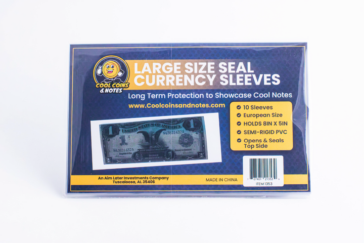 Banknote Seal Sleeves Large European Size Currency Topload Holders Notes