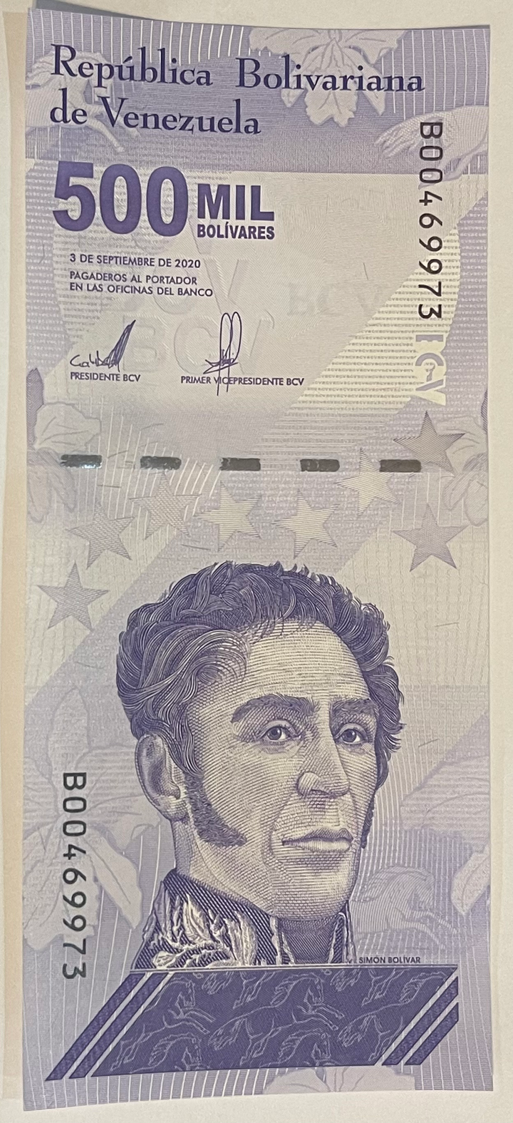 Venezuela 2020 500,000 Bolivar Soberano, P-113, UNC World Banknote