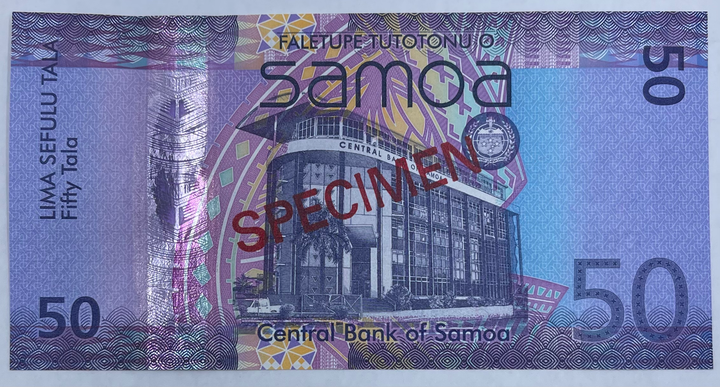 Samoa 2012 50 Tala P42s Hybrid Substrat UNC Specimen World Note