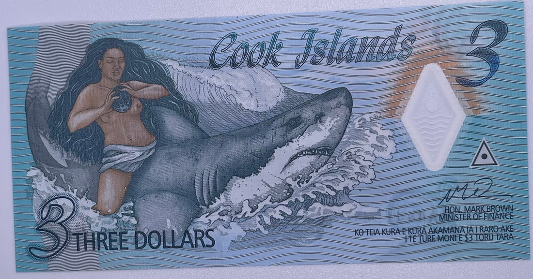 COOK ISLANDS 3 Dollars Polymer 2021 P11 UNC World Paper Money UNC Currency P11