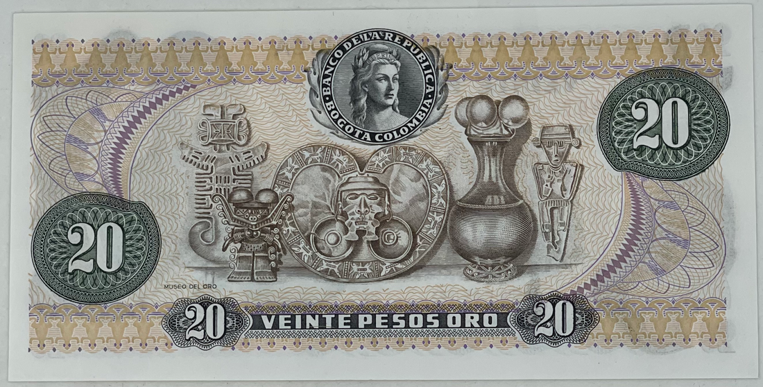 Columbia 1983 20 Pesos Oro P409d UNC, World Banknote