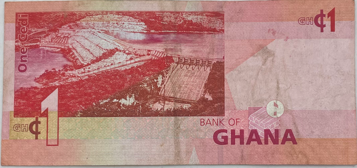 2010 Ghana 1 Cedi P-37, Used World Banknote