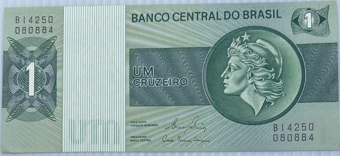 Brazil 1980 1 Cruzeiro P-191 UNC World Banknote Currency