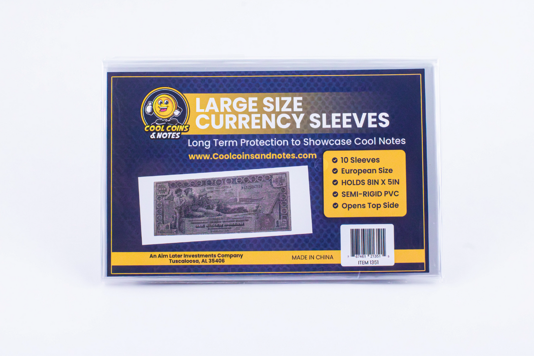 10 Banknote Sleeves Rigid Large European Size Currency Topload Holders Notes