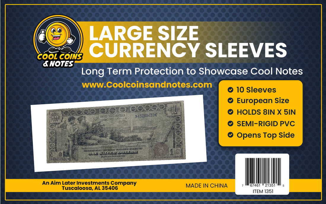 10 Banknote Sleeves Rigid Large European Size Currency Topload Holders Notes