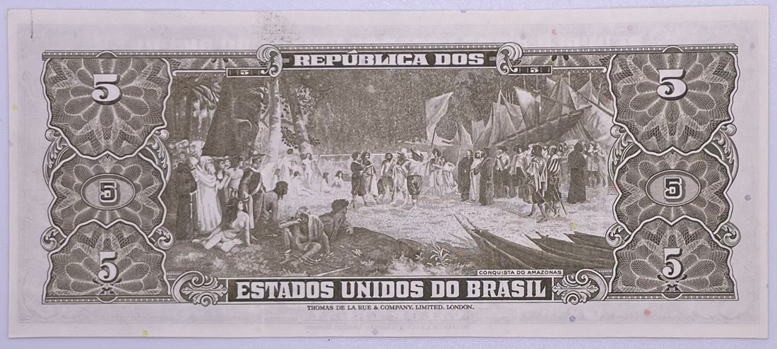 Brazil ND (1964) 5 Cruzeiros P-17 Used Banknote