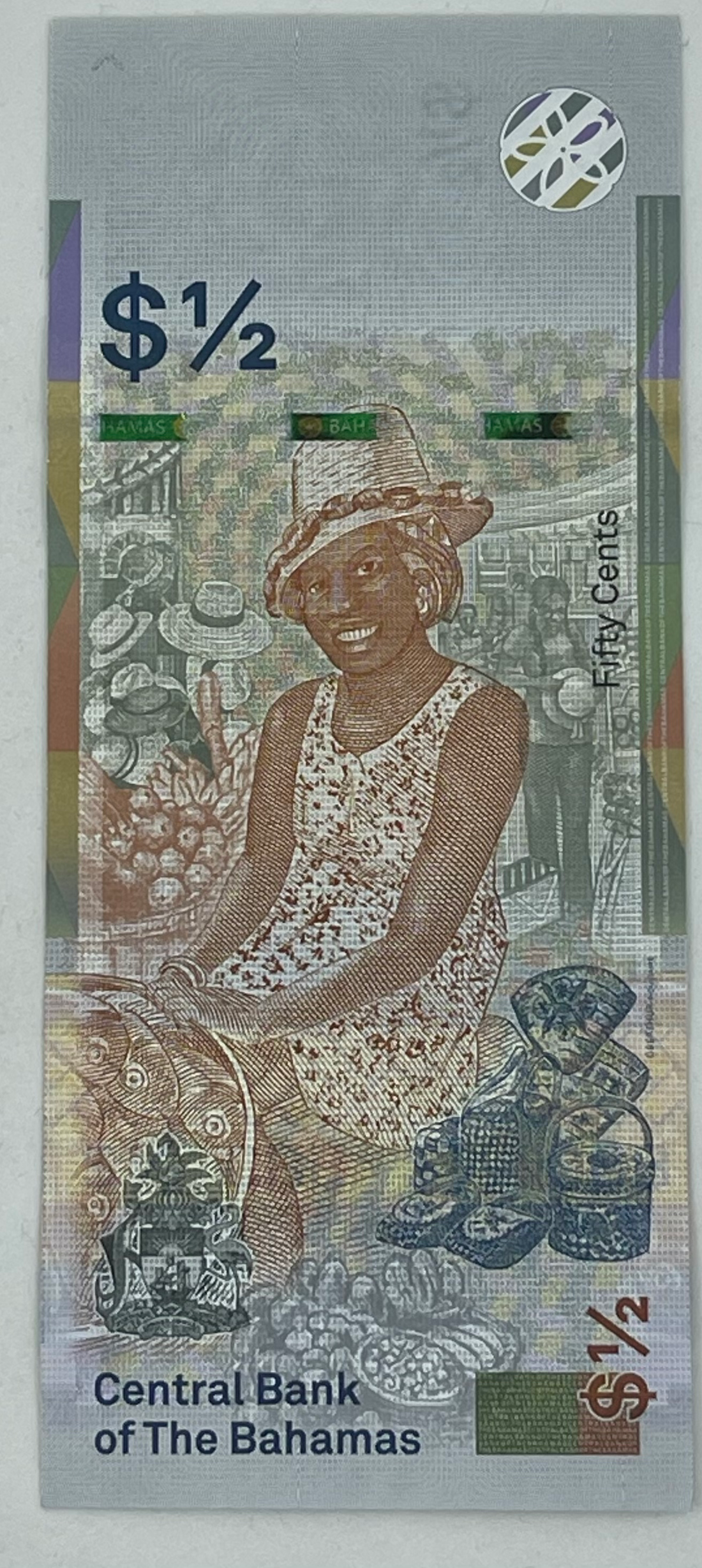 Bahamas 1/2 Dollar Banknote, 2019, P-A77, UNC World Banknote