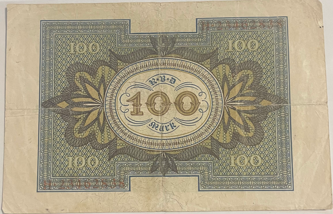 Germany 1920 100 Mark P69b Used World Banknote Currency