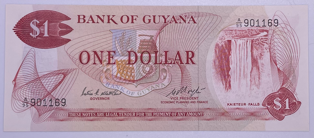 Guyana, 1 dollar, ND (1983), signature 6, P-21e, UNC