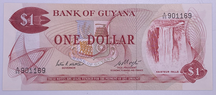 Guyana, 1 dollar, ND (1983), signature 6, P-21e, UNC