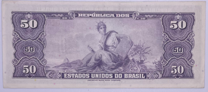 BRAZIL  ND1956/1959 50 CRUZEIROS P152 UNC Banknote